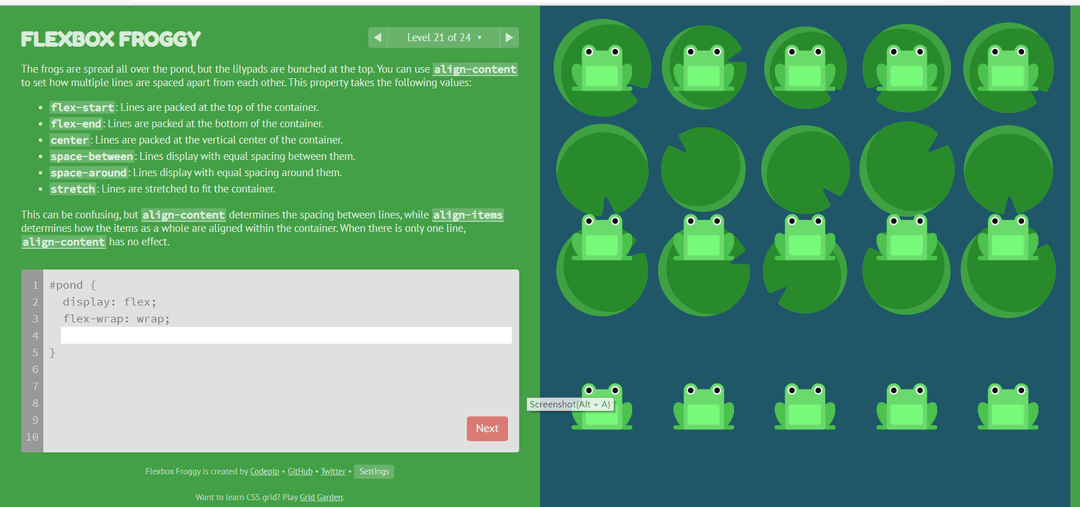 Flexbox Froggy