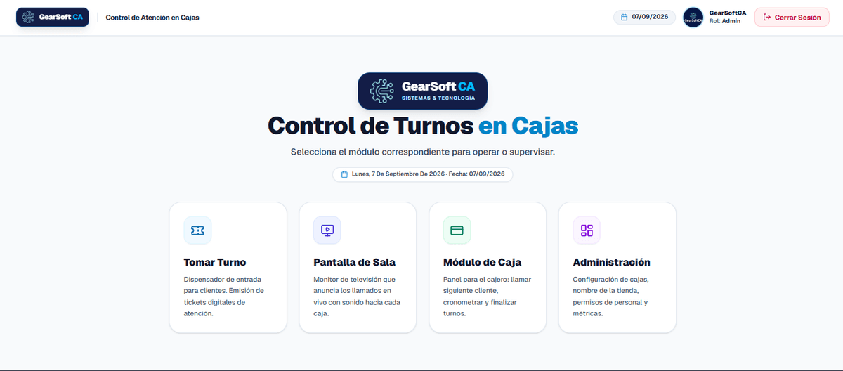 Control de Turnos en Cajas
