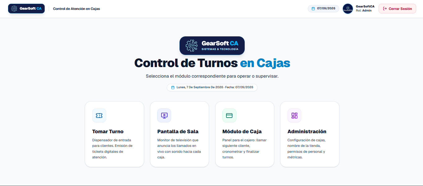 Control de Turnos en Cajas